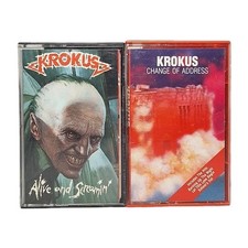 Krokus Cassette Lot Alive  Screamin  C.O.A. VG Rare OOP Tested Fast Shipping