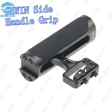 JLWIN Side Handle Grip for Camera Cage - Dual 1/4"-20 Screw Mount with Cold Shoe