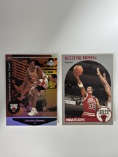 2 Card Lot Scottie Pippen 1998-99 Superstars of the Court #C14 & 1990 NBA Hoops