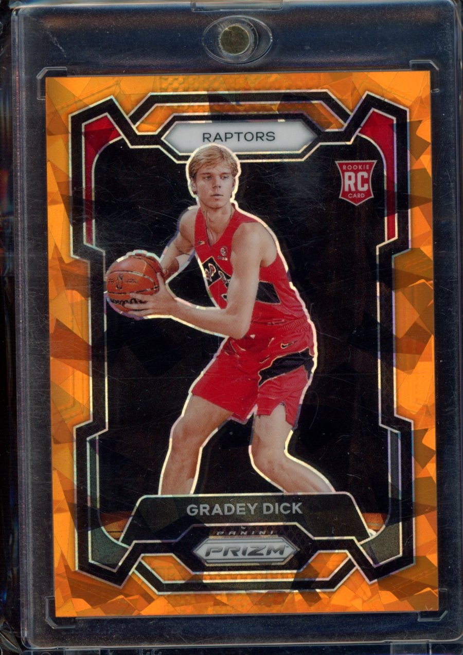 2023-24 Panini Prizm #134 Gradey Dick Prizms Orange Ice