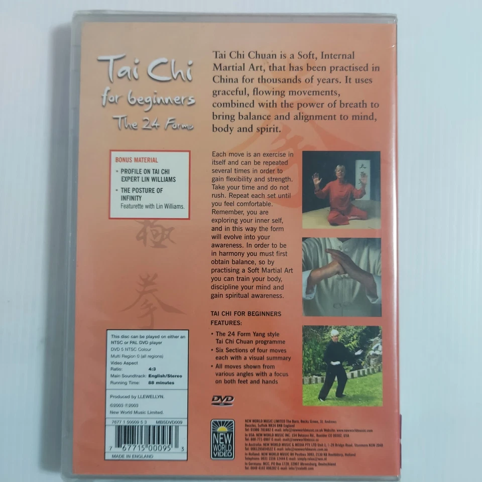 DVD Fitness Tai Chi for Beginners The 24 Forms – UK Region 2 PAL Exercise Mind - Image 2 of 4