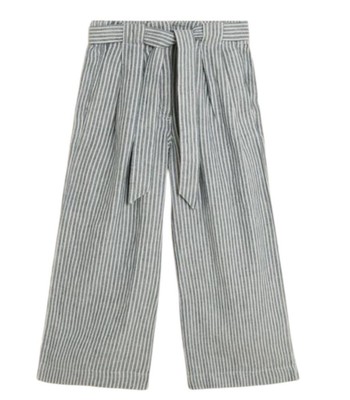M&S weite Cropped Hose Damen gestreift Hose Sommer Urlaub Unterteil Strand