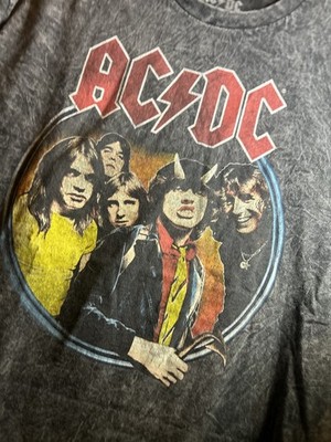 2021 ACDC Highway To Hell North American Tour 1979 Gray Tie Dye T Shirt Size XL