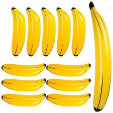12 Pcs Inflatable Bananas Props Balloons Include 23 Inch Banana x 11, 70 Inch...