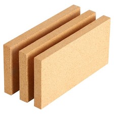 3 Pack High Temp Firebricks 9x4.5x0.8 3000F Insulating Refractory Fireclay