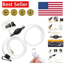 Hand Fuel Transfer Pump with 2 PVC Hoses - Ideal for Emergency Liquid Transfer