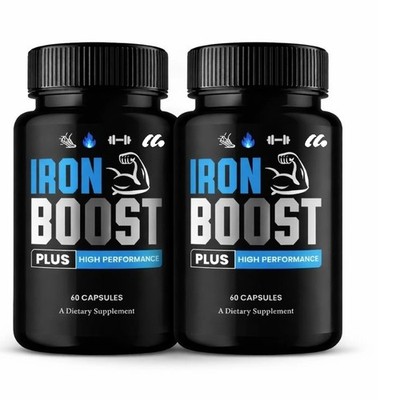 (2 Pack) Iron Boost Plus High Performance Supplement ED Stamina pills MEN 60cap