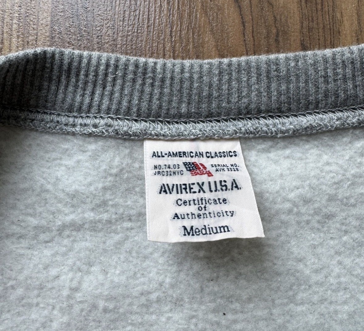 Vintage Avirex USA Spell out logo Sweatshirts Military style y2k brand thumbnail 5