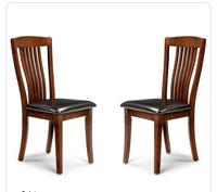 Julian Bowen Canterbury Mahogany and Brown Faux Leather Dining Chair