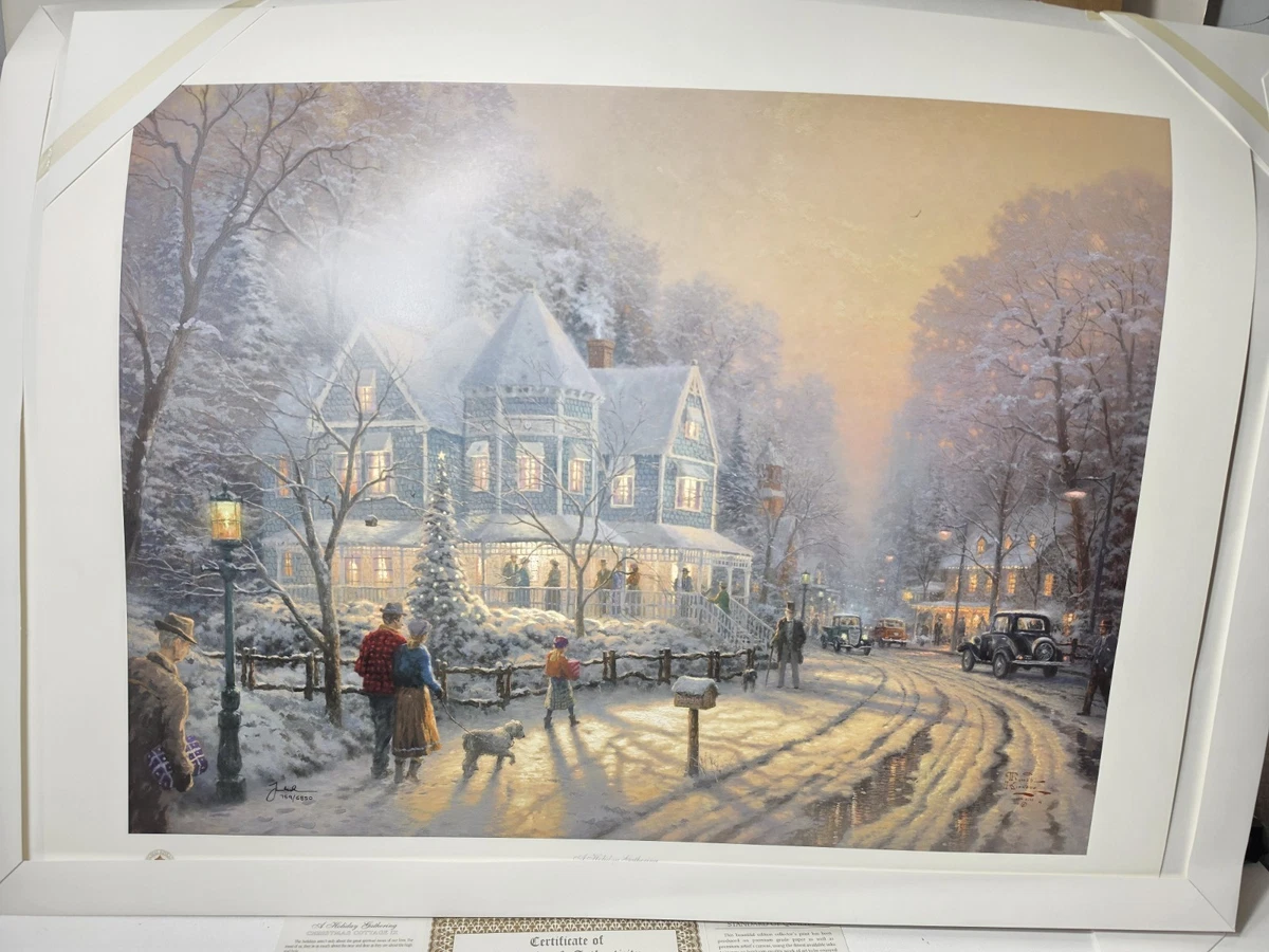 Thomas Kinkade Holiday Gathering In Art Prints for sale | eBay