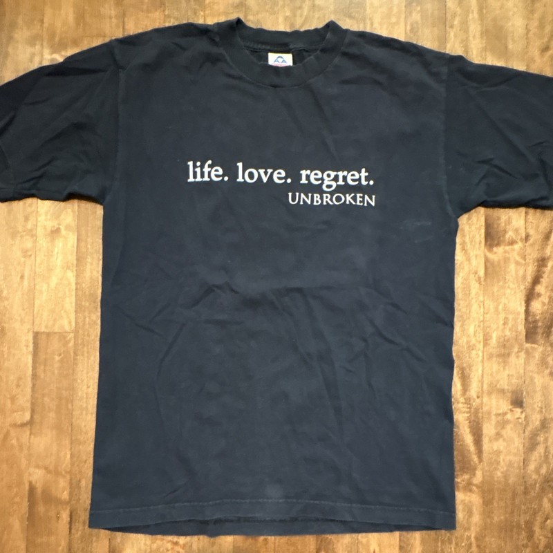 Unbroken Black LLR 94 T-Shirt Men's L Vintage