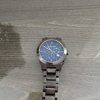 Burberry BU9130 Chronograph Quartz 40mm Blue Dial Black SS Bracelet Date