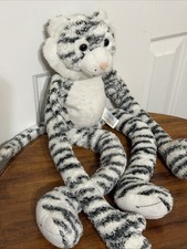 2000 Animal Alley Long Legs Arms White Tiger Plush 22"