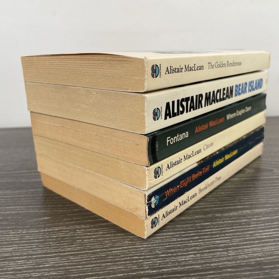 6 x Alistair MacLean Paperback Books | Circus Bear Island Golden ...