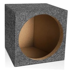 10" Car Subwoofer Box Enclosure, Gray Carpet Unloaded Box, Subwoofer 10 Inch