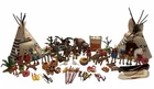 Vintage Playmobil Native American Indian HUGE Lot w/ Teepees, Buffalo, Figures