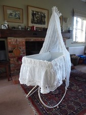 Antique Victorian folding travel cot or crib