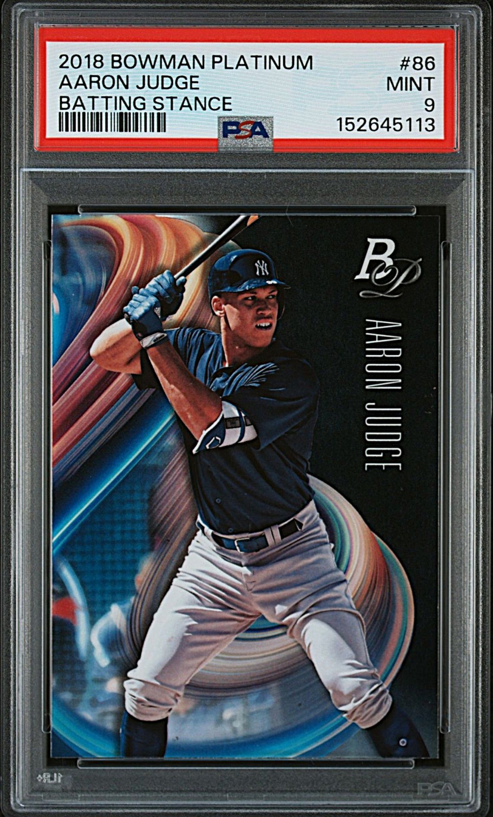 2018 Bowman Platinum Aaron Judge Batting Stance 2nd Year Card #86! PSA 9! view 1