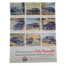 Plymouth Car Squibb Dental Cream Advertisement 1948 Vintage Automobilia