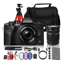 Olympus OM-D E-M10 Mark IV 14-42mm 40-150mm Mirrorless Camera Bundle