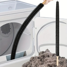1pc Black Flexible Radiator Cleaner Brush 75cm Dryer Vent Dust Remover - NEW
