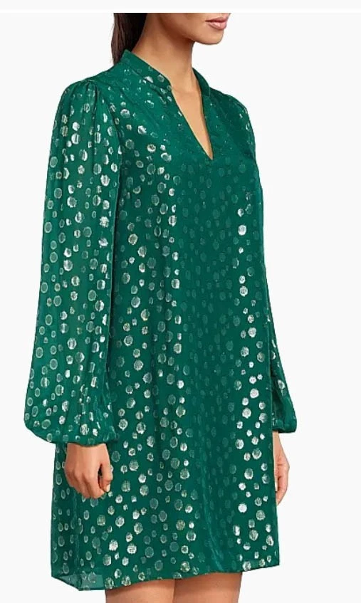 New Lilly Pulitzer Women's Silk Dress Sz Large 14 Lauralyn Villa Green $268 NWT - Image 2 of 4