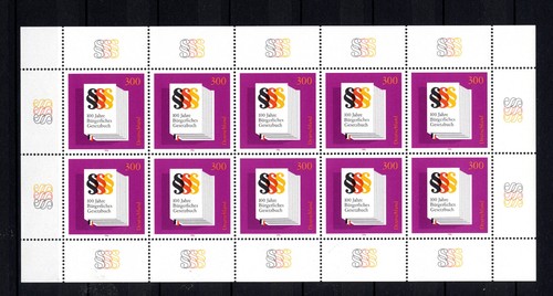 BRD 10er Bogen: Nr. 1874 !!! Postfrisch !!! Ecken !!! Plattenfehler ???
