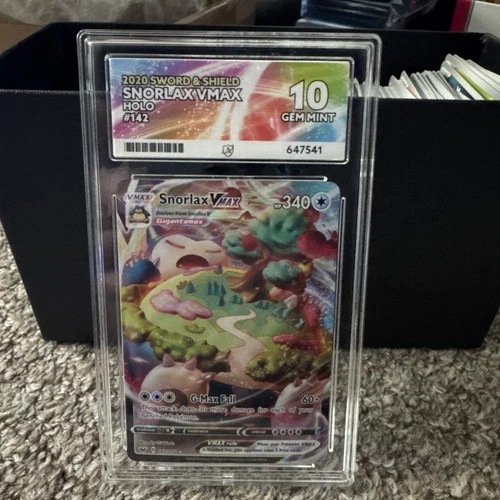 Pokémon Snorlax VMAX TCG Card  Sword & Shield 142/202 ACE 10