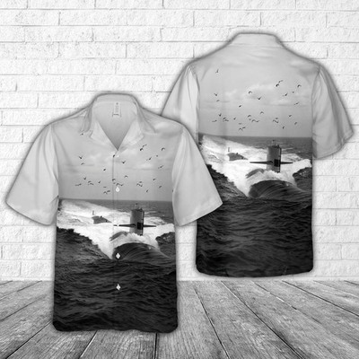 US Navy USS Glenard P Lipscomb SSN 685 Hawaiian Shirt