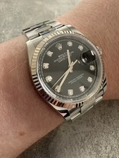 Rolex Datejust Gents Watch Immaculate Diamond Hr Markers white gold bezel 2020 