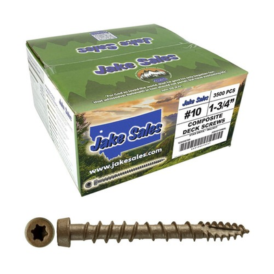 #ad 10 x 1 3 4quot; Walnut Composite Decking Screws. Exterior Coated Pressure Treate... $329.17
