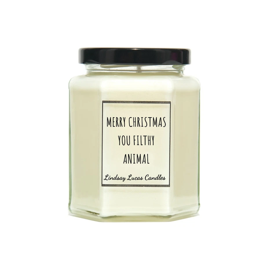 Merry Christmas You Filthy Animal, Christmas Decoration, Funny Gift, Candles - Image 4 of 4