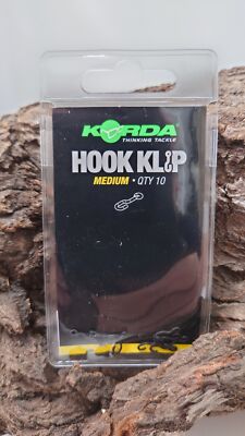 Korda Hook Klip Medium 10 Stück Schnellwechsler Karpfenhaken Haken Carp Black