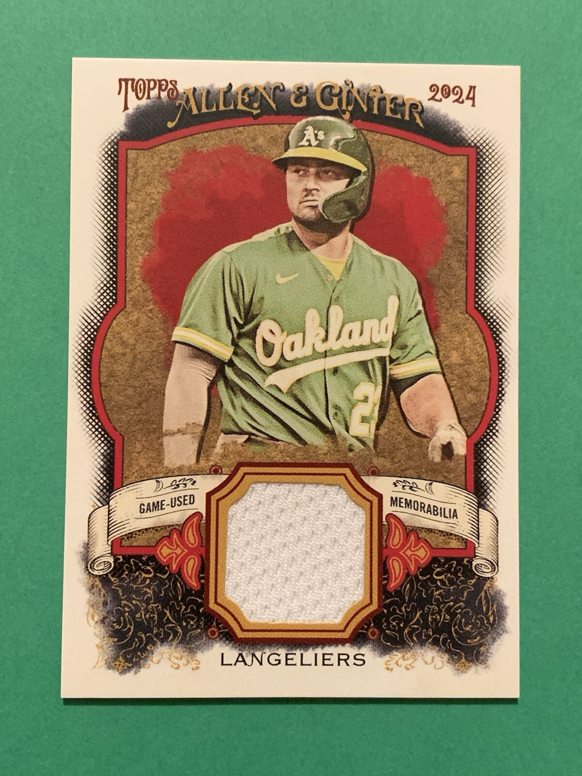 SHEA LANGELIERS 2024 Allen & Ginter GAME USED JERSEY RELIC Memorabilia #AGR-SL