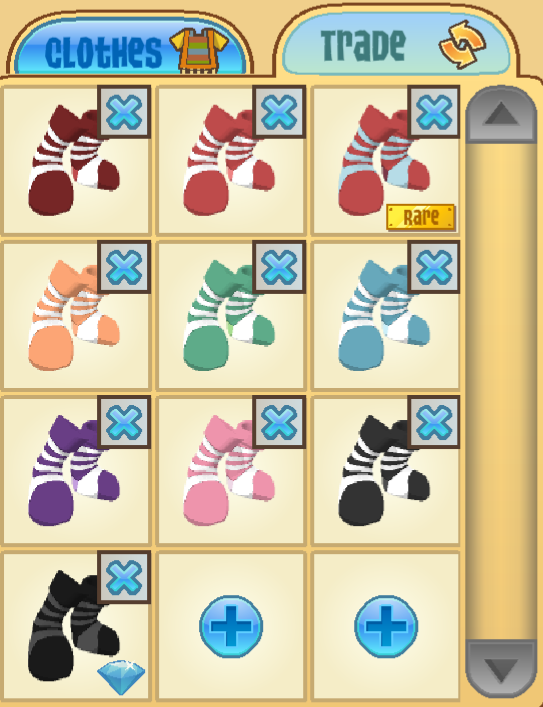 Animal Jam Classic AJ AJC Candy Cane Socks Clothing Item Bundle (Read