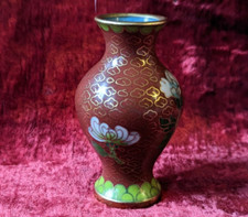 红色黄铜主中国古董花瓶| eBay