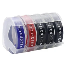 Embossing Label Tape Compatible for Dymo 3/8 Embossing Label Maker 3D Plastic