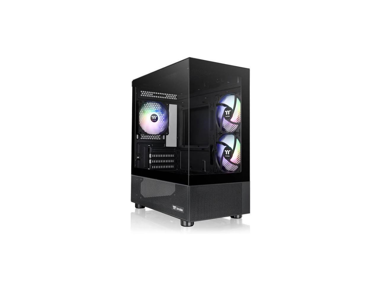 Корпус Thermaltake View 170 TG ARGB Black Micro-ATX в комплекте 3x120 мм вентилятора ARGB 24790₽