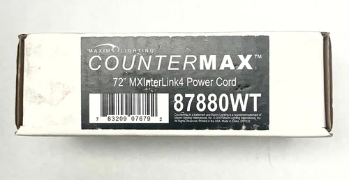 Maxim Lighting CounterMax MXInterLink4 72'”Power Cord White - 87880WT - Picture 3 of 3