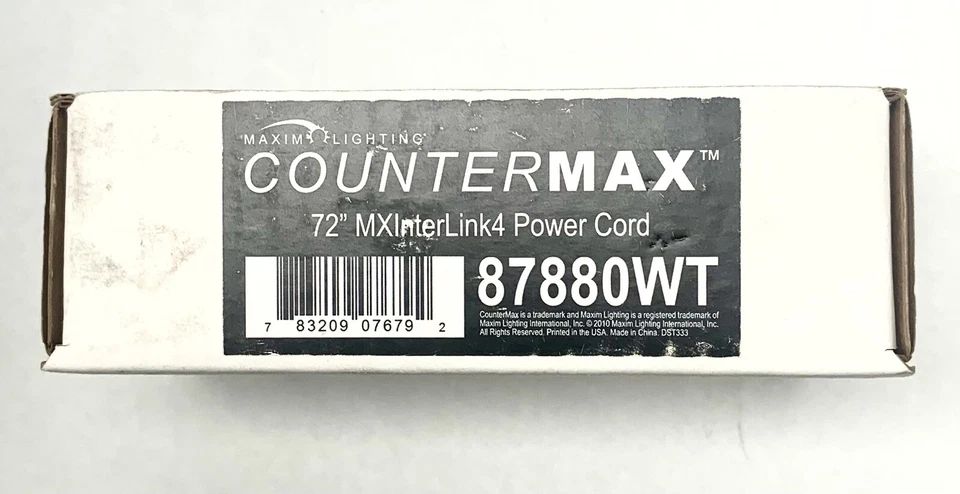 Maxim Lighting CounterMax MXInterLink4 72'” cable de alimentación blanco - 87880WT Foto 3 de 3