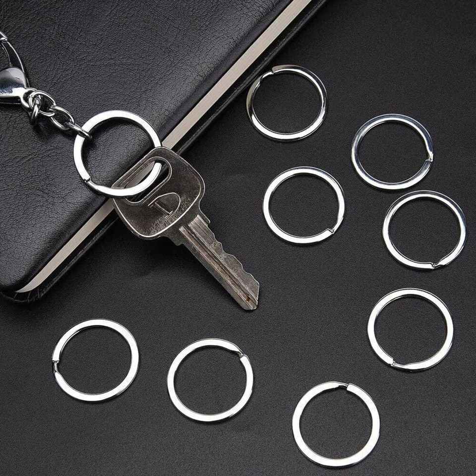 100Pcs Key Ring Split Ring 30mm Metal Key Rings Chain Split Key Ring