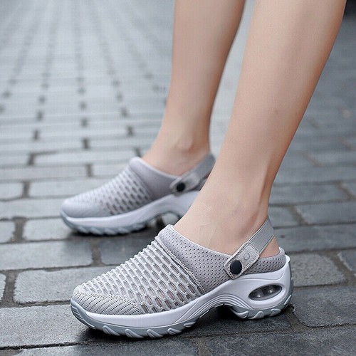 Scarpe da passeggio donna Mules sneakers slip on donna rete traspiranti zoccoli estivi - Foto 32 di 60