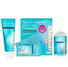 Lumineux Above & Beyond Oral Care Whitening Kit - Strips, Mouthwash & Toothpaste