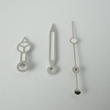 Silver Mercedes Hands  luminous for Seiko Mod Parts Custom Fits NH35 NHxx