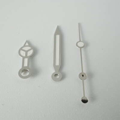Silver Mercedes Hands  (luminous) for Seiko Mod Parts Custom Fits NH35 NHxx