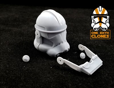 Star Wars 1/6 Clone Trooper Phase 2 Helmet w/ Binocs Blank for