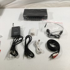 Pyle Pdwm2122 Black Wireless Cordless Headset Lapel Lavalier Microphone Set Used