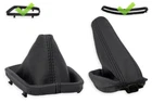 FOR BMW E46 LHD GEAR SHIFT BOOT + HANDBRAKE GAITER LEATHER STITCH BLACK + FRAMES