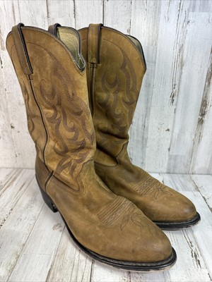 Durango Brown Leather Cowboy Western Boots Men display picture 2