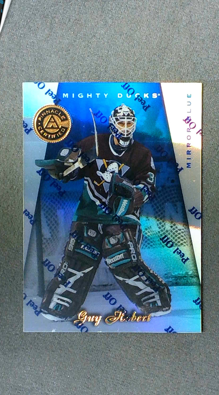 1997-98 Pinnacle Certified Mirror Blue #19 Guy Hebert Ducks
